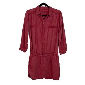 ETIENNE MARCEL 3/4 Sleeve Snap Front Tunic Dress size Large